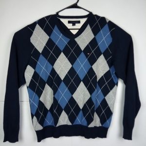 Tommy Hilfiger  V-Neck Argyle Sweater